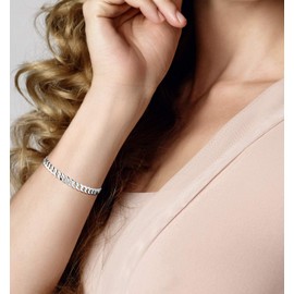 Miabella 925 Sterling Silver Italian 7mm Solid Diamond-Cut Cuban Link Curb Chain Bracelet for Men Women, Made in Italy (9 Inches)