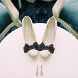 CALLARON Shoe Clips, Ribbon, 1 Pair Cute, Three-Dimensional, Simple, Shoe Decoration, Shoe Accessories, Weddings, Parties, Leather, No Gemstone
