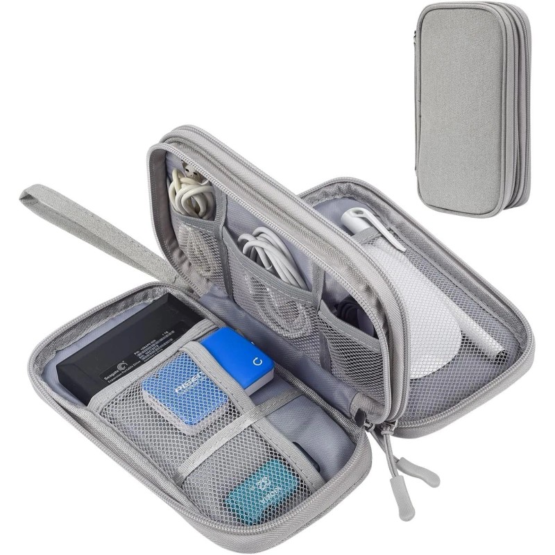 Caoodkdk Electronic Organizer Bag, Waterproof Portable Electronic Organizer Travel Acc...