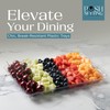 Posh Setting - Plastic Trays for Serving Food, Clear Serving