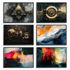 XRZ Abstract Canvas Wall Art Set of 6 – Industrial