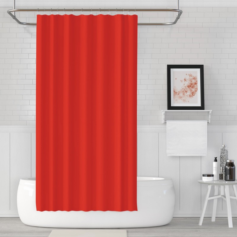 Fabric Bathroom Shower Curtain Extra Long - rings included 180