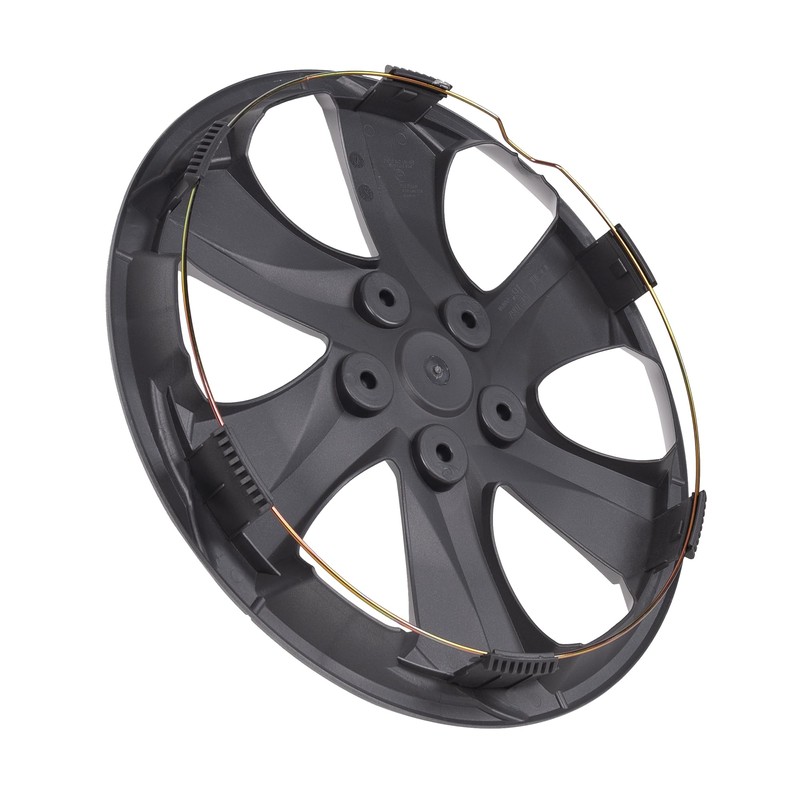BDK (4-Pack) Premium Black/Silver Hubcaps 16" Wheel Rim Cover Hub