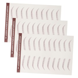 IWOWHERO 3sheets Natural Eyebrow Sticker Temporary Eyebrow Shape Stickers Temporary Makeup for Women Tint Peel off