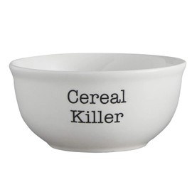 47th & Main White Ceramic Bowl, Medium, Cereal Killer