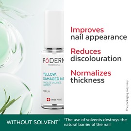 PODERM - Yellow & Damaged Nails - Improves the appearance of the nail - Clarifies, Smooths & Nourishes the nail - 100% Natural Ingredients - Professional hand/foot care | Easy & Fast | Swiss Made