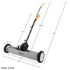 Magnetic Sweeper with Wheels - 24-Inch Rolling Nail Magnet Tool