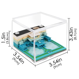 TOCCOOL 3D Art Calendar Notepad - Decorative Note with 150 Sheets, 3D Castle Design, Compact Size for Home & Office (9 x 9 x 5 cm)