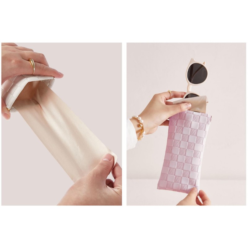 HIGH FIT eyeglasses bag Soft Glasses bag, Portable Squeeze Top