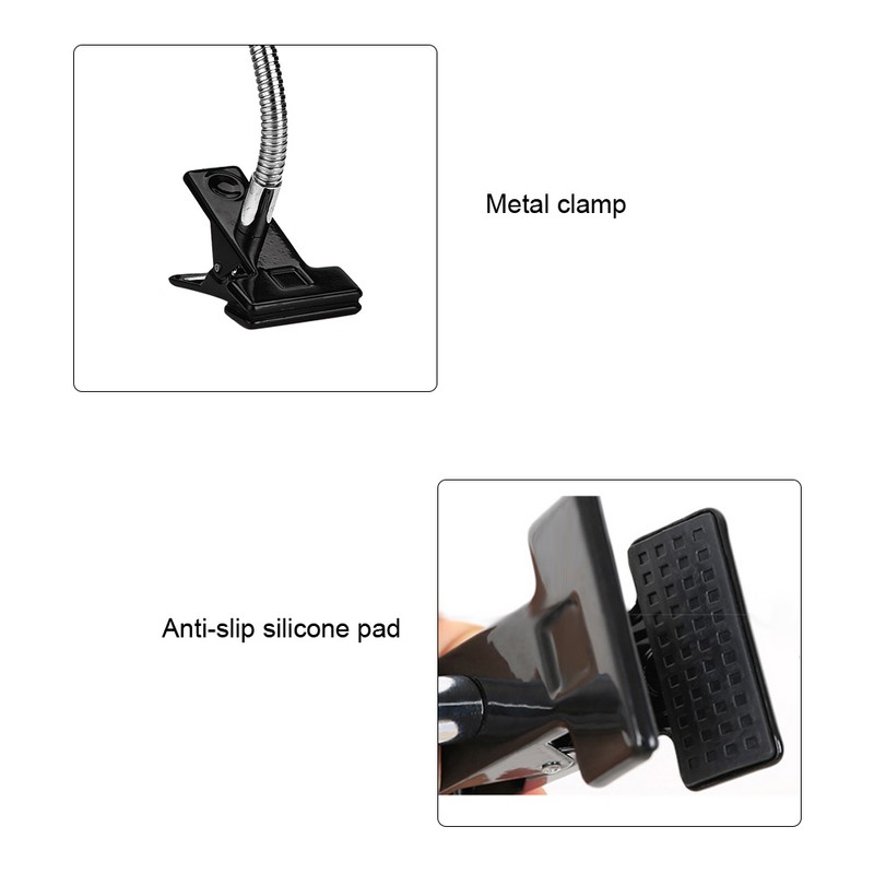 Desk Clip Clamp Flexible Magnifier Adjustable LED Magnifying Glass Jewelry