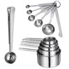 Measuring Spoon Stainless Steel Measuring Cup and Measuring Ruler for
