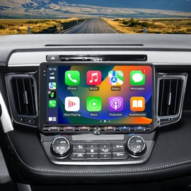 4+64G Car Radio for Toyota RAV4 2013-2018 10.1 inch Touchscreen Stereo Replacement with Wireless Carplay Android Auto AHD Backup Camera GPS Navigation Mirror Link