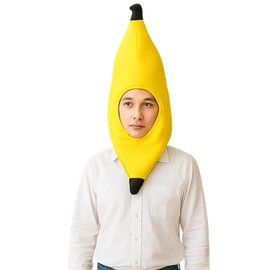 EujRcf Banana Hat, 55cm Funny Yellow Banana Hat, Reusable Cosplay Banana Hats, Funny Hats, Theme Party Photo Props Costume, Unisex Fancy Dress Costume Accessory for Men and Women