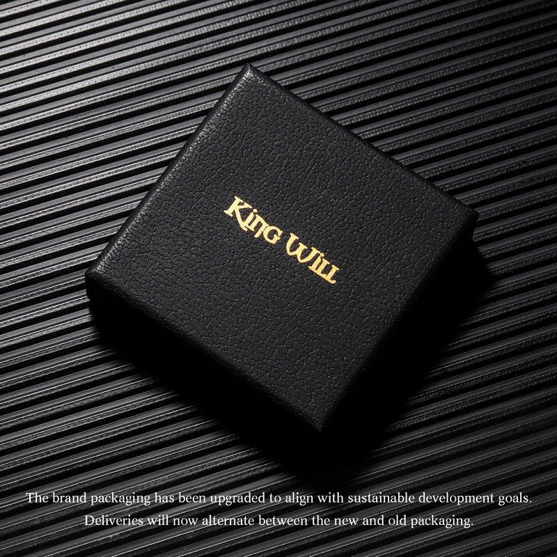 King Will GENTLEMAN 7MM Mens Black Carbon Fiber Titanium Ring