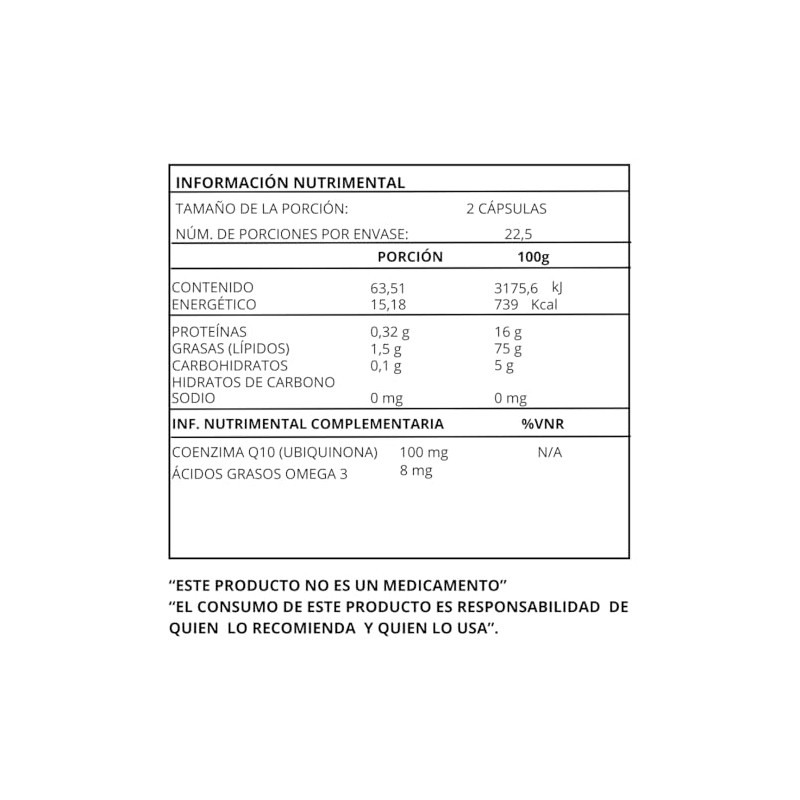 Essential Nutrition Q10 y Omega 3 45 cápsulas de 1000