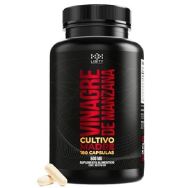 Vinagre de Manzana Orgánico Cultivo Madre con 180 Cápsulas de 500 mg, Concentrado 100 Puro, Suplemento Alimenticio y Suministro para 90 Días  Calidad 
