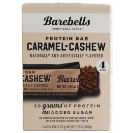 Barebells Protein Bars with 20g High Protein, 1.9oz Bars, Caramel Cashew - 4 Cou