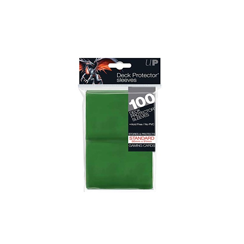 Ultra Pro Standard Solid Green Deck Protector Sleeves for Gaming