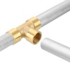 sourcing map Brass Tee Swivel Pipe Fitting, 3/4" (Female x