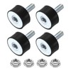 uxcell M8 Rubber Mounts, 4Pcs 30x15mm(DxH) Rubber Cylindrical Anti Vibration