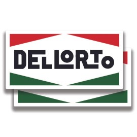 The Decal And Sticker Mafia DELLORTO MOTORCYCLE CARBURETORS DECAL Vintage 2 Stickers Bogo Car Bumper Truck - 3.5"W x 1.75"H