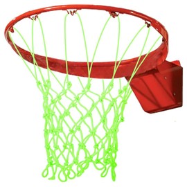 WANGCL Glow in The Dark Basketball Net Outdoor 12 Loops Standard Size Heavy Duty Basketball Net Replacement Luminous Portable Sun Powered basketball net