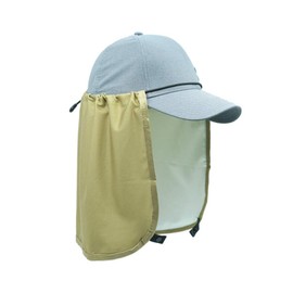 Sprigs Neck Sun Protection Hat Shade Attachment with SPF 45+ & Cooling Fabric | Neck Protector from Sun (Sand)