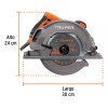 Truper Sierra Circular Eléctrica 7 1/4, 1750 W, Truper SICI-7-1/4A3