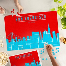 Lantern Press 1000 Piece Jigsaw Puzzle, San Francisco, City Skyline