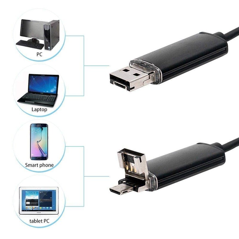 Endoscope Camera - HugeAuto USB Endoscope IP67 Waterproof 5M Camera