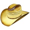 Modestone Traditional Bangora Rodeo Straw Cowboy Hat Stud Hatband 2-Tone