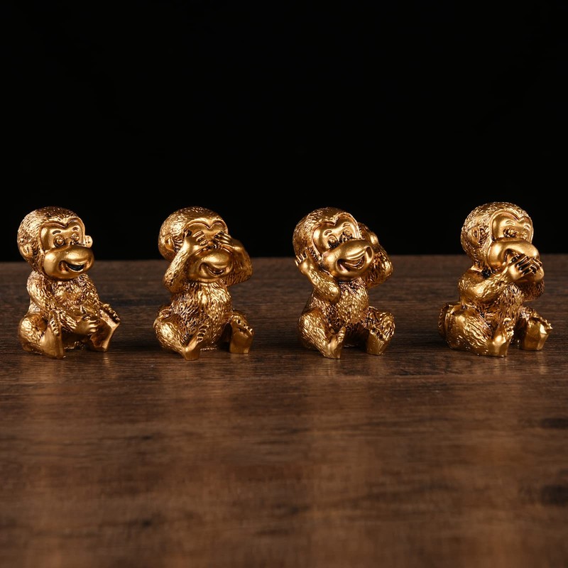 BRABUD Fengshui Resin See no Evil Hear no Evil Speak