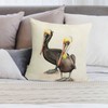 Decgarsun Decorative Sofa Pillow Covers 18 x 18 Linen Brown