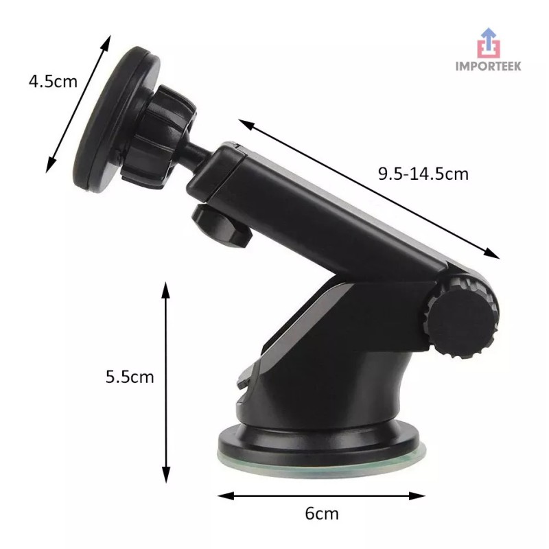 Importeek Soporte Base Celular Auto Tablero Ventosa Magnetico Iman 360
