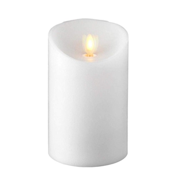 Liown Flameless Candle: Unscented, Moving Flame Candle with Timer (5" White)