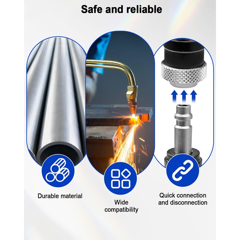 AUGREX Oxy Torch Quick Connect Fittings Set, Oxy-Fuel Acetylene Torch