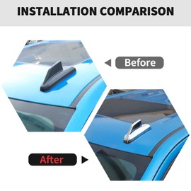 RT-TCZ Roof Antenna Cover Trim Decoration Exterior Accessories for Chevy Silverado/Suburban/Tahoe 2019-2024,for GMC Yukon/Sierra 2019-2024,Chrome