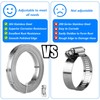 Hose Clamps, 9.84 Ft 304 Stainless Steel Hose Clips, Metal