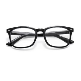 Suertree Myopia Shortsighted Glasses with Strength for Men and Women Black -0.5, black