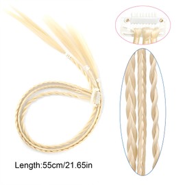 Clip in Flechthaarverlängerungen，Suuwwn 3 PCS 55 cm Clip in Braid Extensions Flechtverlängerungen mit Haarclip Langes Haarteil, Natürliches, Weiches, Synthetisches Haar Für Damen