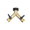 Pastlla Brass Garden Hose Splitter, 2 Way Heavy Duty Garden