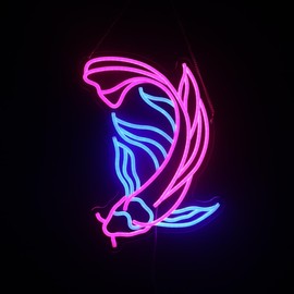 Koi Fish Neon Sign, Koi Fish Led Lights, Koi Fish Neon Lights, Custom Neon Sign, Koi Lovers Led Lights, Game Room Bar Wall Art Decor,Christmas Birthday Gifts