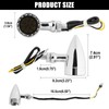 DREAMIZER Chrome Motorcycle Turn Signals 15 LEDs Bullet Front Rear
