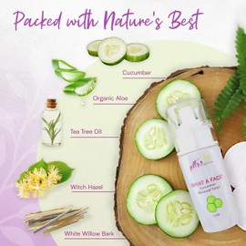 Made in USA Cucumber & Witch Hazel Toner Spray for Face – Gilly’s Organics Natural Astringent with Aloe & Tea Tree – Pore Minimizer, Acne Mist, Hydrating Primer & Moisturizer, 3 fl oz