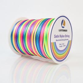 330 Feet Satin Nylon String, 1 mm Silky Smooth Durable Nylon Cord for Jewelry Making, Bracelets, Beading, Necklaces, Macrame, Kumihimo, Rattail, and Chinese Knot Craft