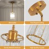 ZSMIHDOH 2 Pack Pendant Lights Kitchen Island, Modern Gold Crystal