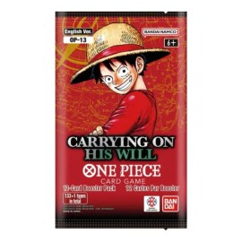 One Piece Card Game Carrying Of His Will 1 Booster Pack Op13 Carrying On His Will Inglés