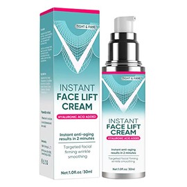 Instant Face Lift Cream, Neck & Eye Anti-Aging Serum, Mild Skin Tightening Serum with Plant Extracts, Visibly Firms Loose Sagging Skin, Smooths Wrinkles, Fine Lines & Puffiness in 2 Minutes