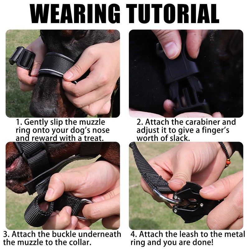 Dog Muzzle Adjustable Mouth Cover for Medium and Large Dogs
