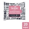 Simple Kind to Skin Biodegradable Cleansing Face Wipes 20 PC